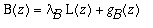 B(z) = lambda[B]*L(z)+g[B](z)