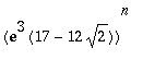 (exp(3)*(17-12*sqrt(2)))^n